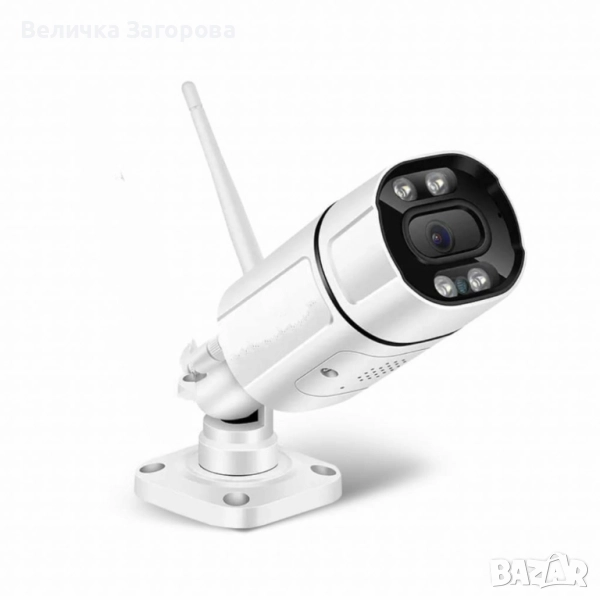 Външна 3MPX WiFi камера с метален корпус, нощно виждане до 40 метра и вградени микрофон и говорител, снимка 1