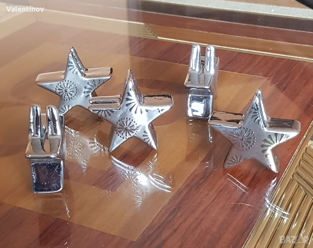 Старинни порцеланови поставки за имена, снимка 1