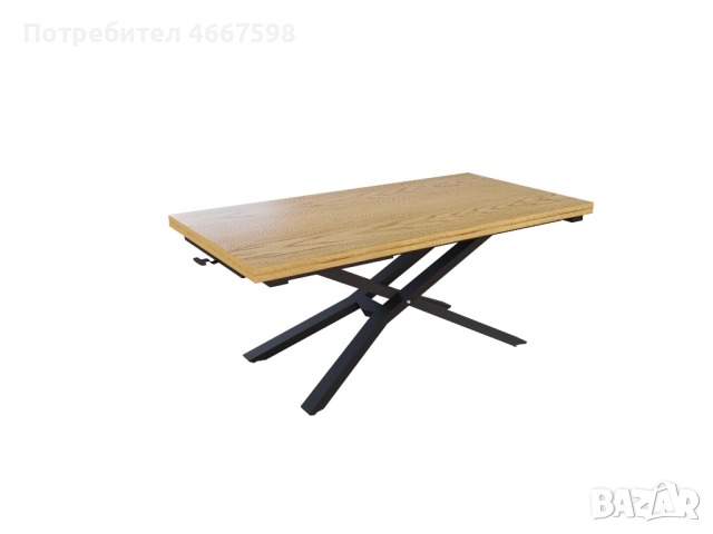 Разтегателна маса Соренто – МДФ плот, метална основа, 120/120 см, снимка 11 - Маси - 52640342