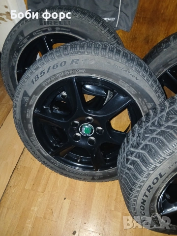 Лети джанти със зимни гуми 5×100 57.1ц.о. шкода, снимка 10 - Гуми и джанти - 53980024