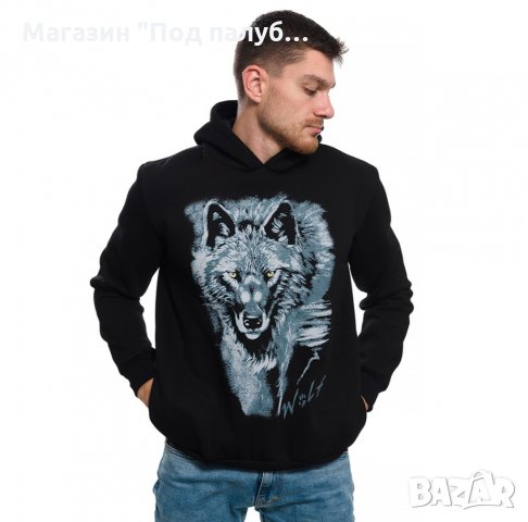 Нов мъжки суичър с дигитален печат Сив вълк, Серия вълци, снимка 15 - Суичъри - 29976586