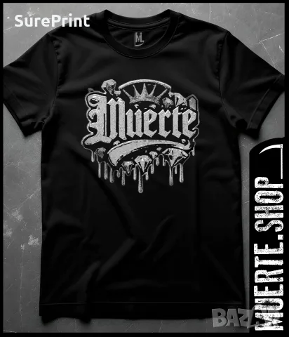 Черна тениска MUERTE STONE GOTHIC
