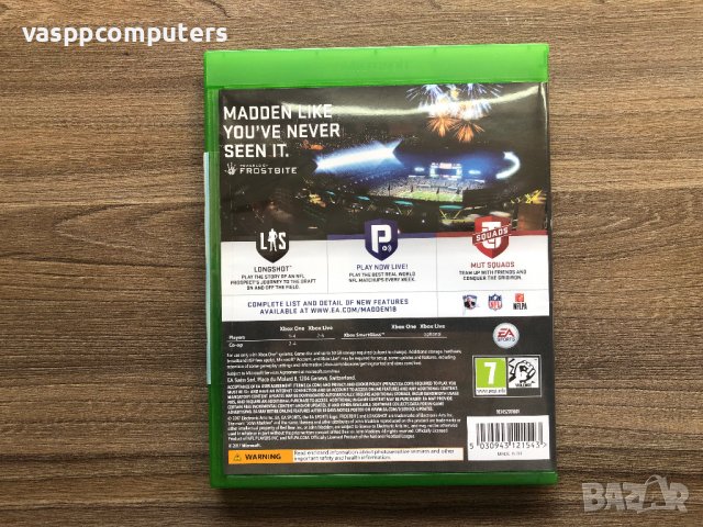 Madden NFL 18 XBOX ONE, снимка 3 - Игри за Xbox - 39711314