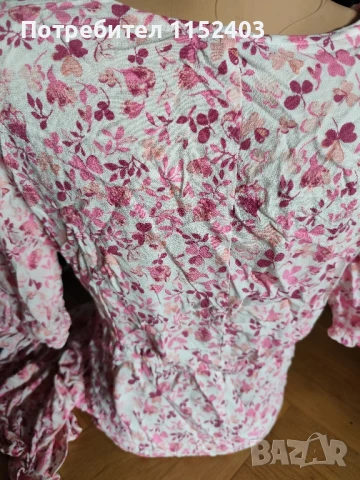 Esmara Рокля на цветя в бяло и розово, снимка 3 - Дрехи за бременни - 51383579