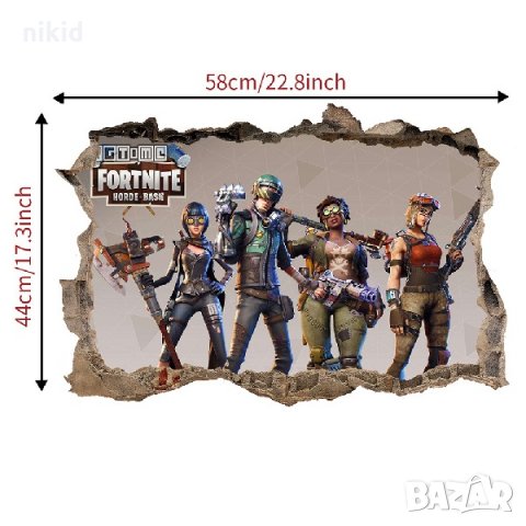 # 3 Fortnite Фортнайт стикер постер за стена лепенка декорация самозалепващ детска стая, снимка 2 - Други - 31674150