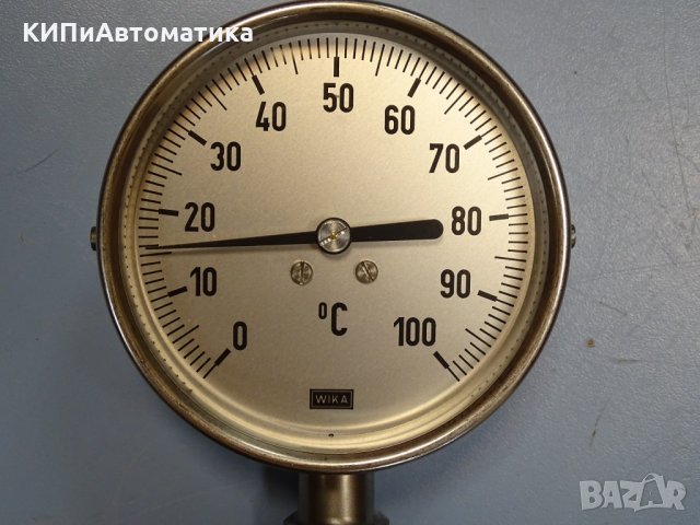 биметален термометър Wika thermometer ф100mm, 0/+100°C, L-230mm, снимка 2 - Резервни части за машини - 35228907