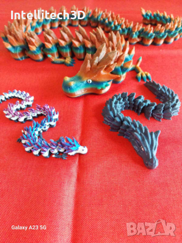 3D многоцветни гъвкави дракони, снимка 5 - Фигурки - 44112893