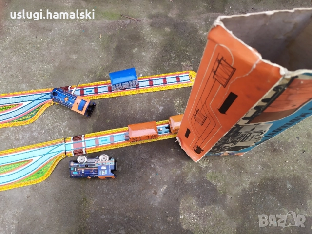 Стари ламаринени играчки/влакчета, снимка 9 - Антикварни и старинни предмети - 52574401