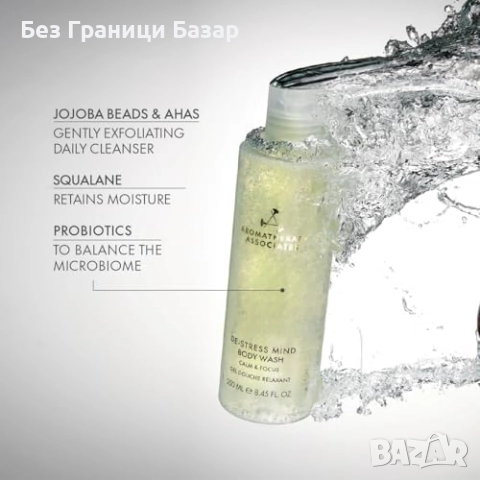 Нов Де-стрес душ гел с AHA и етерични масла за гладка кожа 250мл жени, снимка 2 - Козметика за тяло - 51897719