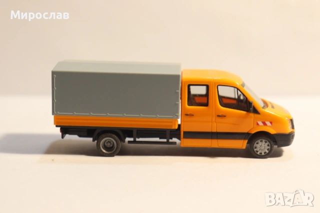 HERPA H0 1/87 VW CRAFTER ПЪТНО СТРОИТЕЛСТВО КАМИОН МОДЕЛ, снимка 4 - Колекции - 53129182