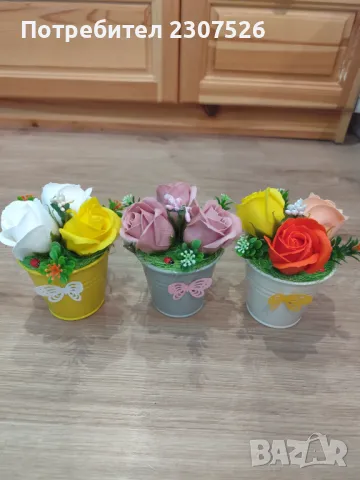 Пластични сапунени рози 