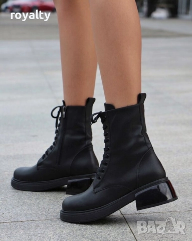 Равни боти - черна кожа, снимка 3 - Дамски боти - 52003388