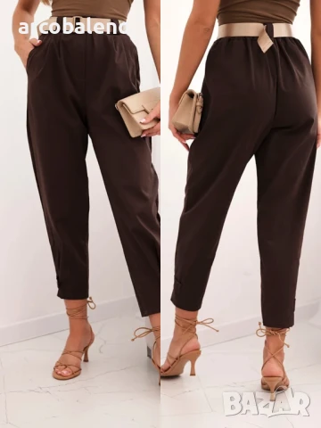 Дамски панталон Punto със закопчаване на крачолите, 16цвята, снимка 3 - Панталони - 50956461