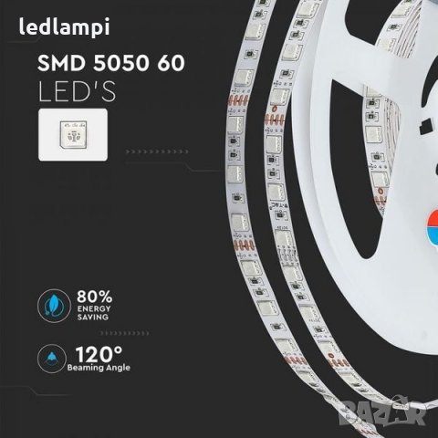 LED Лента Комплект RGB 5050 60/m Невлагагозащитена 5метра, снимка 4 - Лед осветление - 31257993