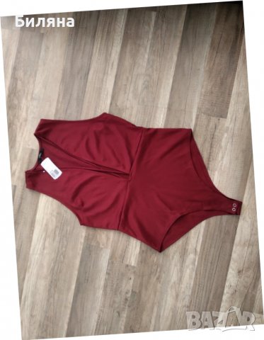 Ново боди в цвят бордо, снимка 3 - Корсети, бюстиета, топове - 37440352