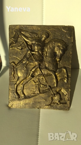 Свети Георги Победоносец убива змея. , снимка 4 - Икони - 52806352