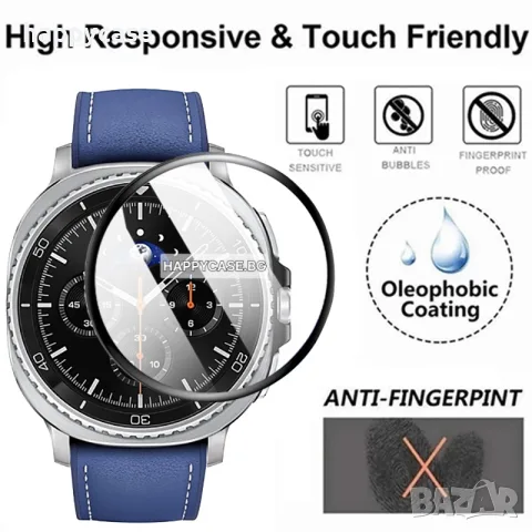 Samsung Galaxy Watch Ultra 2 2026 / Ultra 47mm 2025/2024 / 5D Протектор за цял екран, снимка 7 - Смарт часовници - 55768681