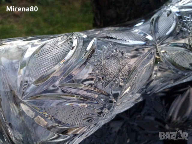 Българска кристална ваза - 30 см, снимка 6 - Вази - 54135092