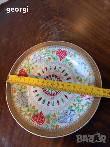 Декоративна порцеланова чиния с позлата Kahla  15/4, снимка 6 - Колекции - 34967654