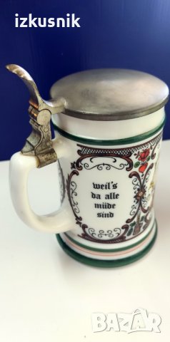 Оригинална рисувана германска халба BMF, снимка 4 - Колекции - 37267513