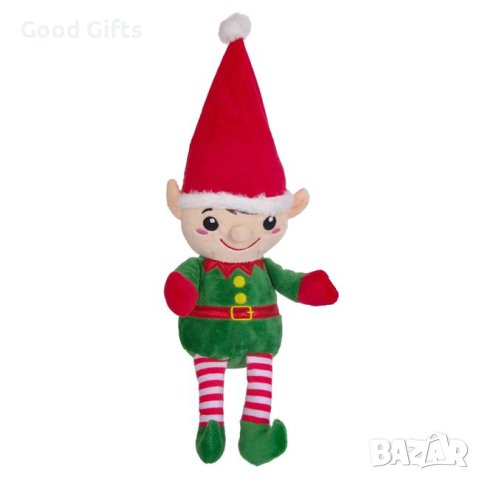Коледна играчка Плюшен елф с Червена шапка, 20см