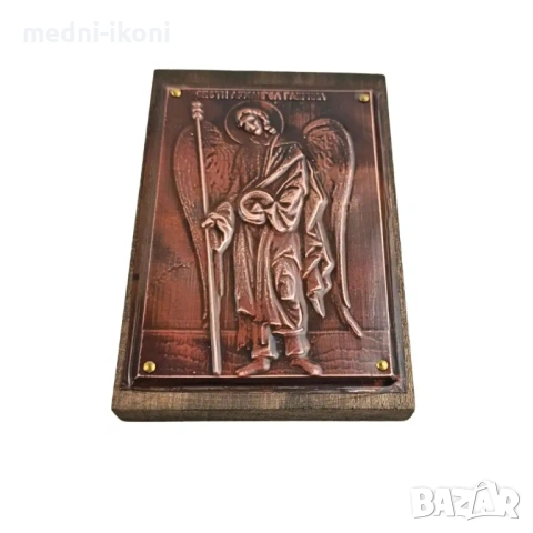 МЕДНА ИКОНА ЗА ЗАЩИТА СВЕТИ АРХАНГЕЛ ГАВРИИЛ, снимка 3 - Икони - 54304993