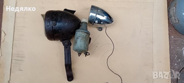 Стари немски фарове и динамо за велосипед Hackel