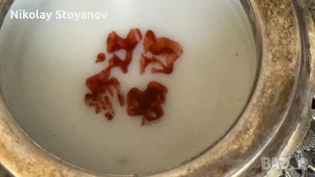 Китайска порцеланова чашка със сребърна дръжка и сребърен обков, снимка 4 - Антикварни и старинни предмети - 48011556