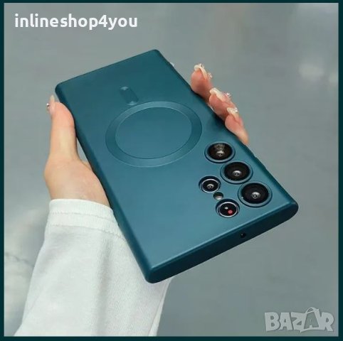 Матов Силиконов MAGSAFE Кейс за Samsung Galaxy S22 / S23 / Ultra, снимка 5 - Калъфи, кейсове - 40632707