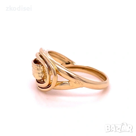 Златен дамски пръстен 1,57гр. размер:54 14кр. проба:585 модел:37039-1, снимка 2 - Пръстени - 53286041