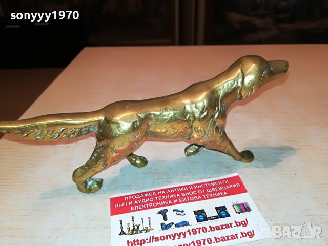 заявено-КУЧЕ-МЕД/МЕСИНГ МАСИВНА ТЕЖКА ФИГУРА ОТ АНГЛИЯ 2305221031, снимка 6 - Антикварни и старинни предмети - 36847452