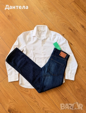 H&M детски нови дънки и риза, снимка 4 - Детски панталони и дънки - 54218184