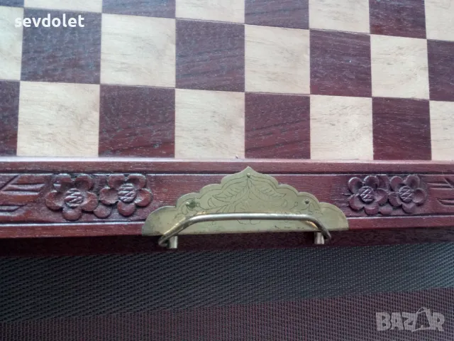 Интересен,старинен шах, снимка 6 - Антикварни и старинни предмети - 48373748