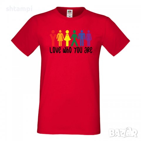 Мъжка тениска Love Who You Are Прайд,Празник.Повод,Изненада, снимка 6 - Тениски - 37103290
