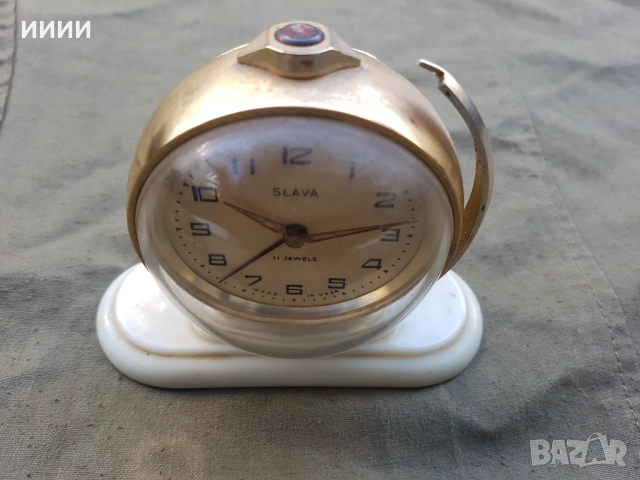 Часовник будилник Слава глобус
