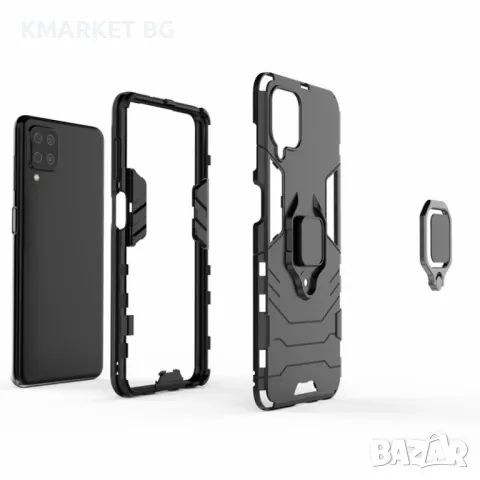 Samsung Galaxy A12 Удароустойчив Ring Holder Калъф и Протектор, снимка 5 - Калъфи, кейсове - 48568668