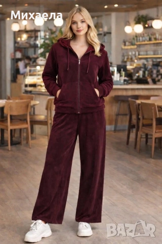 Дамски комплекти кадифе - два цвята - 28€, снимка 2 - Спортни екипи - 53189121