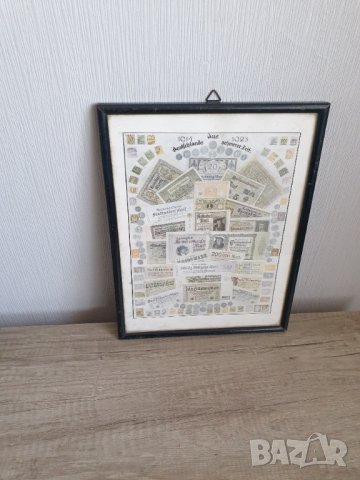 Стар колаж на немските марки от голямата инфлация 1914-1923г, снимка 3 - Нумизматика и бонистика - 39687775