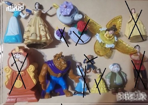 Белл Красавицата и Звяра пластмасови играчки играчка фигурки за игра и торта фигурка, снимка 2 - Фигурки - 31282839