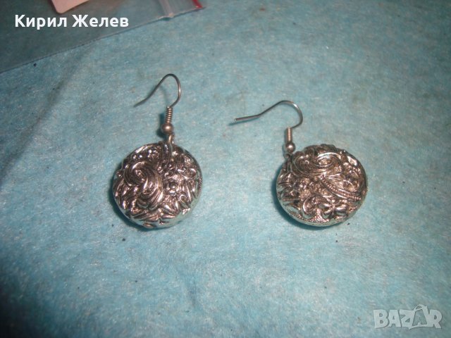 СРЕБРИСТИ КРАСИВО ОРНАМЕНТИРАНИ АРТ НУВО СТИЛ ОБЕЦИ 27062, снимка 3 - Обеци - 34985378