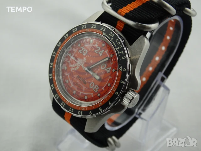 ВОСТОК АМФИБИЯ АВТОМАТИЧЕН ref: 14091В - “КОСМОДАЙВЕР”- “МАРС” 2 - 24 ЧАСА - ЛИМИТИРАН - 669 бр., снимка 10 - Мъжки - 51091261