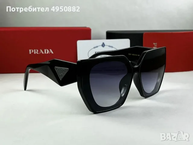 Слънчеви очила Prada Cat Eye черни нови с UV400 защита дамски, снимка 4 - Слънчеви и диоптрични очила - 56162057