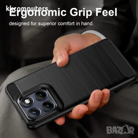 Карбонов TPU Калъф за Motorola Edge 70 Fusion+ 5G / Fusion 5G - Четкана текстура, Антиотпечатък, 3 ц, снимка 4 - Калъфи, кейсове - 54124791