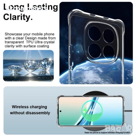 Защитен Калъф IMAK за Xiaomi Poco M8 5G / Redmi Note 15 5G / 15 4G - TPU, 4-ъглова защита, Вкл. Прот, снимка 4 - Калъфи, кейсове - 53259762