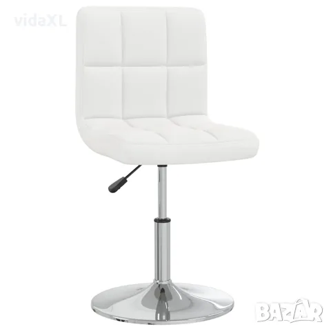 vidaXL Трапезни столове, 2 бр, бели, изкуствена кожа, снимка 3 - Столове - 56147026