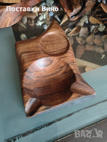 Пепелник за пури с място за чаши, снимка 4 - Декорация за дома - 54292168