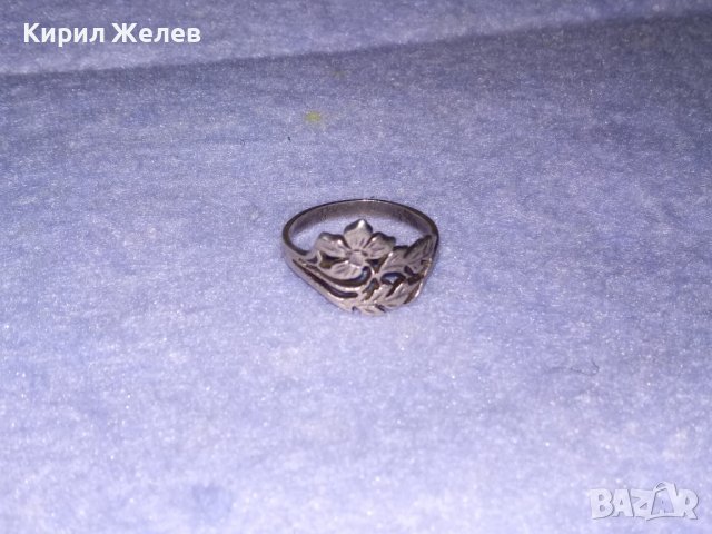 СТАРИНЕН ФЛОРАЛЕН СРЕБЪРЕН АР НУВО ПРЪСТЕН ВИСОКА ПРОБА СРЕБРО МАЙСТОРСКА АЖУРНА ИЗРАБОТКА 35017, снимка 12 - Антикварни и старинни предмети - 39460973