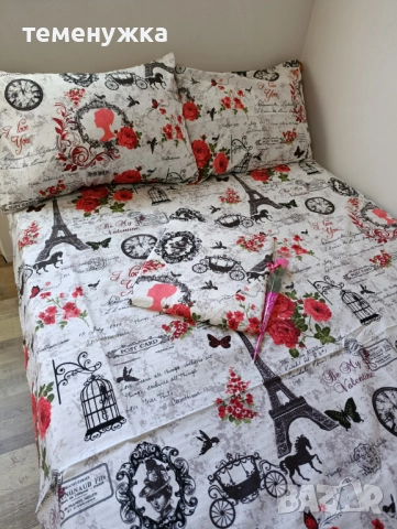 спален комплект приста, снимка 5 - Спално бельо и завивки - 52623192
