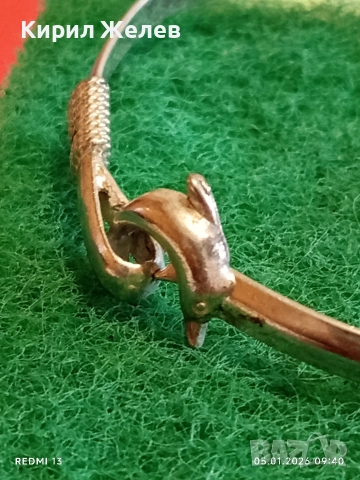 Сребърна гривна с Делфин 🐬 символизира хармония,свобода ювелирна изработка 26364, снимка 3 - Гривни - 52982568