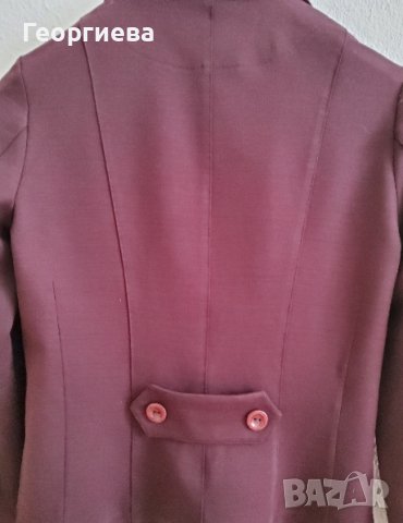 Тъмночервено сако с дълги ръкави, снимка 6 - Сака - 37825908